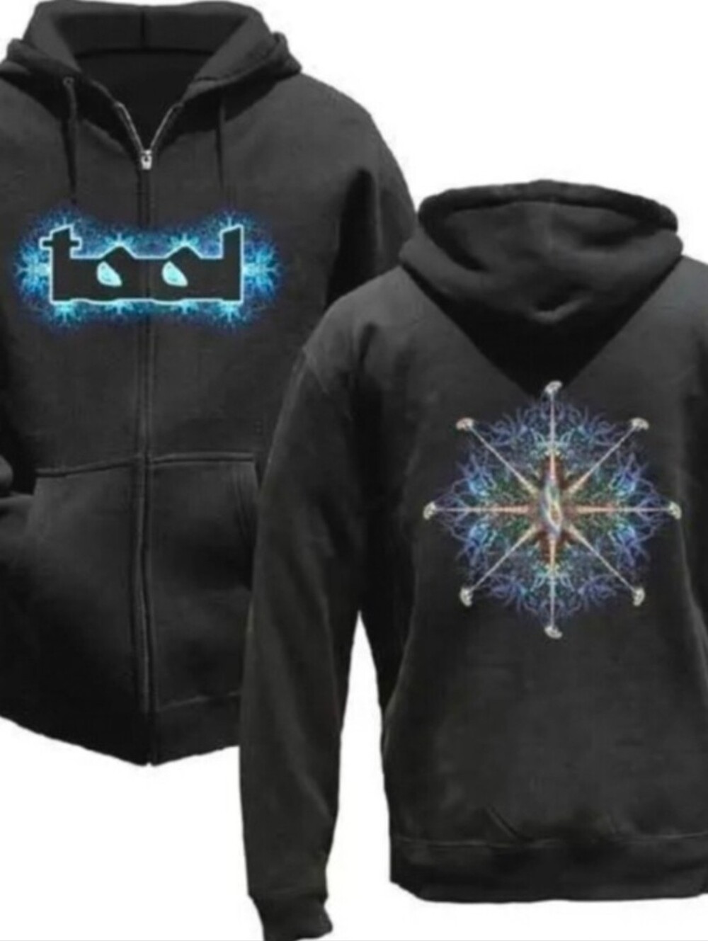 Tool Nerve Ending XS Zip Up Black Hoodie
